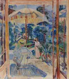 Maria Caspar-Filser, Gartenterrasse, Um 1940/45, Oil on canvas