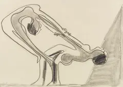 Ernst Ludwig Kirchner, Parterre-Akrobaten (Akrobatinnen), 1932, Chalk drawing