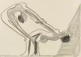 Parterre-Akrobaten (Akrobatinnen) by Ernst Ludwig Kirchner, 1932, Chalk drawing, sold Dec 2018