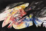 Karl Otto Götz, Entwurf zu Nydel VIII, 1986, Gouache