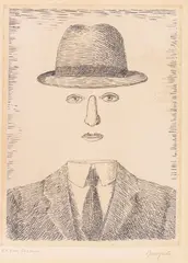 Paysage de Baucis by René Magritte, 1966, Etching, sold Dec 2018