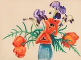 Gabriele Münter, Bumenstillleben, 1940, Gouache