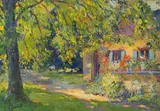 Edward Cucuel, Frühlingsgarten in Starnberg, Um 1920, Oil on canvas