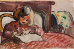 Louis Valtat, Enfant écrivant, 1914, Oil on canvas
