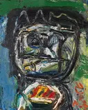 Hp (d. i. Hans Peter) Zimmer, Porträt, 1968, Oil on canvas