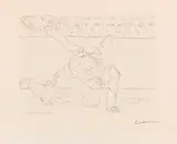 Pablo Picasso, Minotaure mourant et jeune femme pitoyable, 1933, Etching