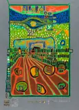 Regentag (Look at it on a rainy day) by Friedensreich Hundertwasser, 1971/72, Silkscreen in colors, sold Dec 2018