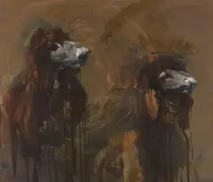 Ohne Titel by Cornelius Völker, 1991, Oil on canvas, sold Dec 2018