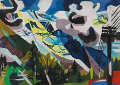 Karl Kluth, Bei Chamonix, 1953, Oil on fibreboard