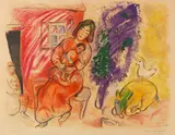 Maternité by Marc Chagall, 1954, Colour lithograph on wove paper with "ARCHES" watermark, sold Dec 2018