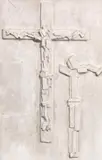 Fritz Wotruba, Relief mit zwei Kruzifixdarstellungen