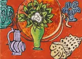 Nature morte au Magnolia by Henri Matisse, 1950, Wood engraving in colors, sold Dec 2018