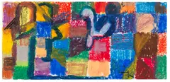 Komposition by Ida Kerkovius, Wohl um 1950, Oil crayon, sold Dec 2018