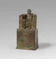 Franz von Stuck, Beethoven (thronend), Um 1909, Bronze