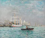 Maxime Maufra, Entré d'un trois-mats, Le Havre, Ca. 1905, Oil on canvas