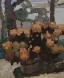Leo Putz, Rosenstillleben, Um 1901, Oil on canvas