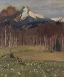 Rudolf Sieck, Vorfrühling in den Vorbergen, 1905, Oil on panel