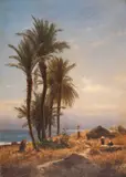 Michael Haubtmann, Mediterrane Landschaft, 1874, Oil on canvas