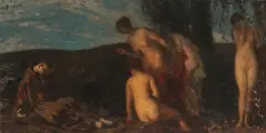 Die Versuchung des Heiligen Antonius by Carl von Marr, Ca. 1900-1920, Oil on canvas, sold Nov 2018