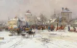 Karl Stuhlmüller, Viehmarkt im Winter