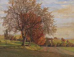 Rudolf Sieck, Herbstliches Chiemgau, 1910, Oil on canvas