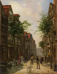Hermann Rieck, Altstadtgasse (Hamburg?), 1886, Oil on canvas