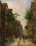 Hermann Rieck, Altstadtgasse (Hamburg?), 1886, Oil on canvas