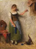Hugo Kauffmann, Mädchen mit Katze