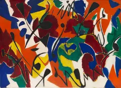 Ernst Wilhelm Nay, Purpurmelodie, 1951, Oil on canvas