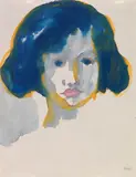 Emil Nolde, Mädchen mit blauem Haar