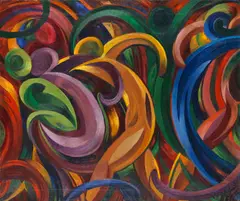 Maskenball (Narrenzug) by William Wauer, 1924, Oil on canvas, sold Jun 2018
