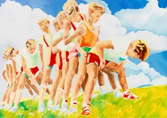 Norbert Bisky, Alle finden Anschluss, 2000, Oil on canvas