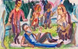 Familie auf der Wiese by Ernst Ludwig Kirchner, Um 1922, Watercolor, sold Jun 2018