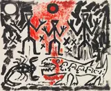 Drei von Vielen by A. R. Penck, 1990, Acrylic, sold Jun 2018