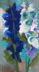 Rainer Fetting, Gladiolen, 1991, Oil