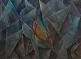 Roberto Iras Baldessari, Dinamismo di Forme (Forme Dinamiche 16°), Um 1915, Oil on canvas