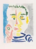 Fumeur à la cigarette blanche by Pablo Picasso, 1964, Etching and aquatint, sold Jun 2018