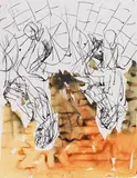 Georg Baselitz, Ohne Titel [Olmo-Mädchen (Remix)], 2006, Watercolor