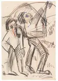 Bogenschütze by Ernst Ludwig Kirchner, 1920, Chalk drawing, sold Jun 2018