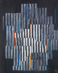 Adolf Fleischmann, Composition # 360 (Mounoumoo 2), 1960, Acrylic on canvas