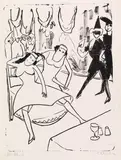 Maskenball by Ernst Ludwig Kirchner, 1911, Lithographie auf Velin, sold Jun 2018