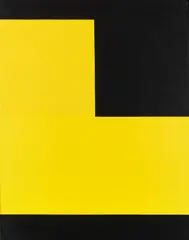 Tricinia (les angles noirs 26) by Aurélie Nemours, 1982, Oil on canvas, sold Jun 2018