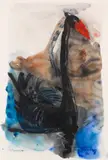Rainer Fetting, Schwan, 1996, Gouache