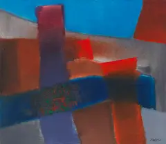 Fritz Winter, Rot - Blau, 1966, Oil on canvas
