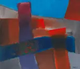 Fritz Winter, Rot - Blau, 1966, Oil on canvas