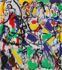 Luciano Castelli, Pigalle Pin-Ups, 1994, Oil on canvas