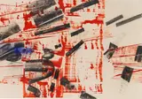 Herbert Zangs, TARH 5 (Scheibenwischer-Gemälde), Um 1957, Mixed media