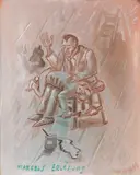 Jörg Immendorff, Marcels Erlösung, 1988/1991, Oil on canvas