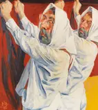Johannes Grützke, Beim Wäsche aufhängen