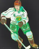 Frolunda Hockeyplayer by Andy Warhol, 1986, Silkscreen in colors, sold Jun 2018